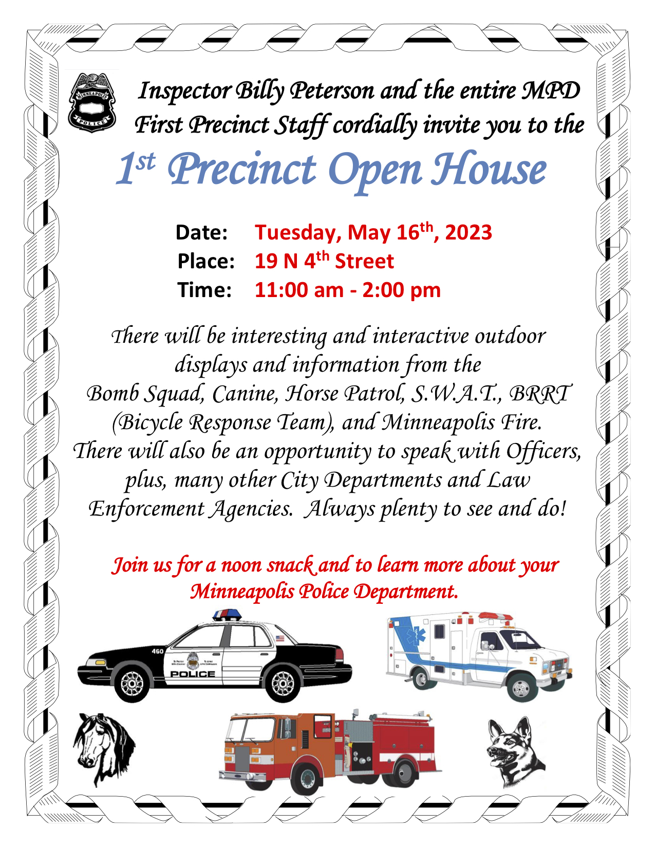 1ST PRECINCT OPEN HOUSE