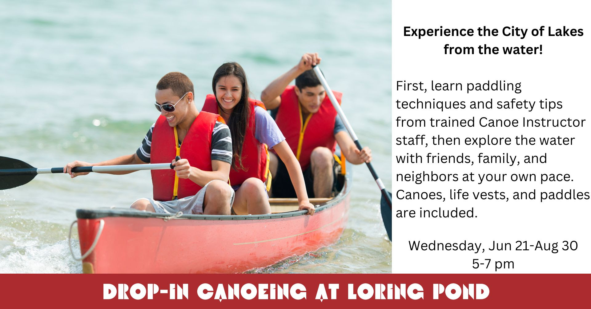 Drop-In Canoeing At Loring Park