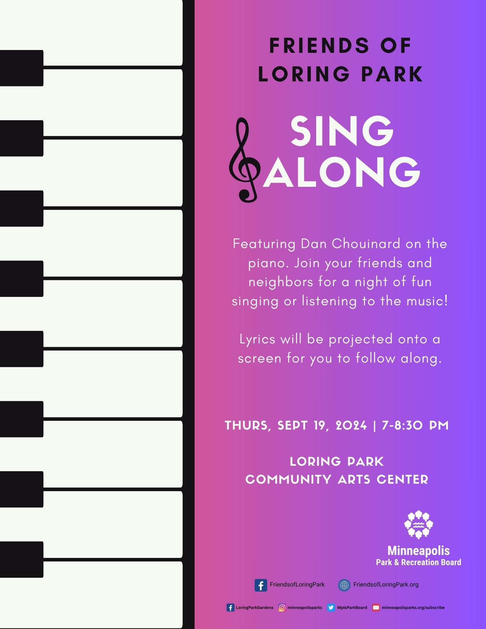 Friends of Loring Park Sing-A-Long