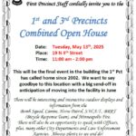 1st & 3rd Precinct Combined Open Houses