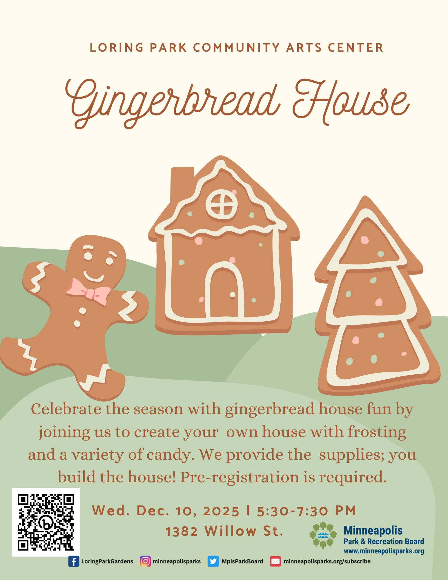 Loring Park Gingerbread House Making