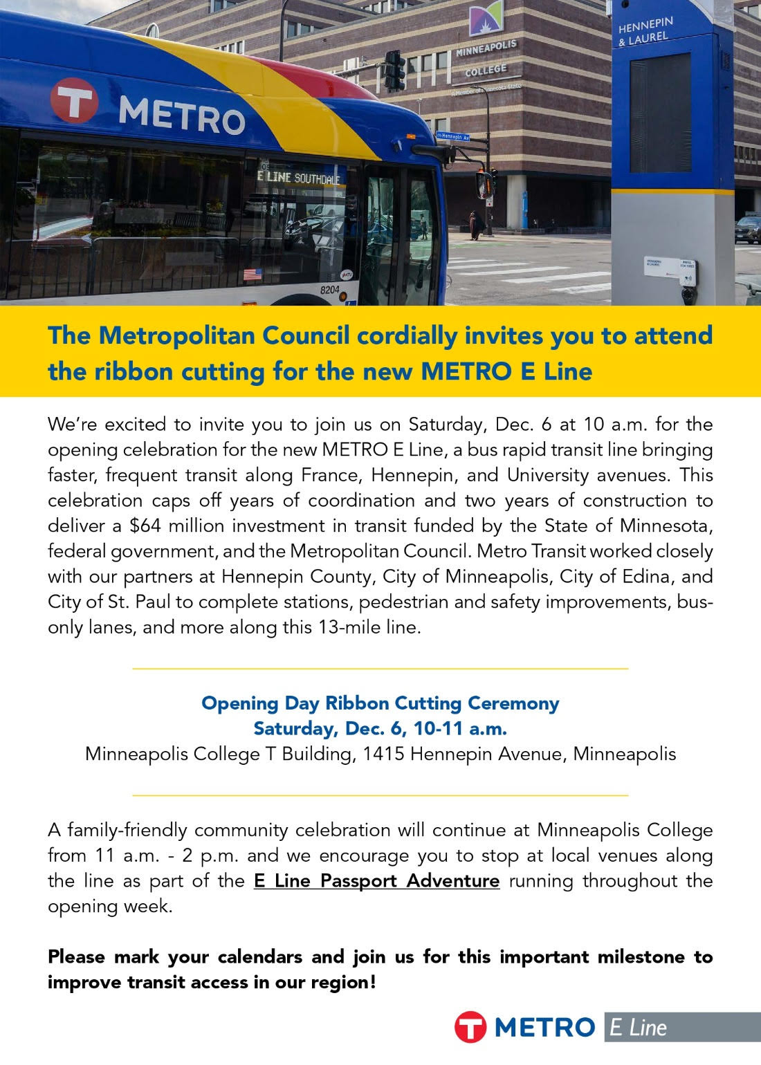 METRO E Line Ribbon Cutting