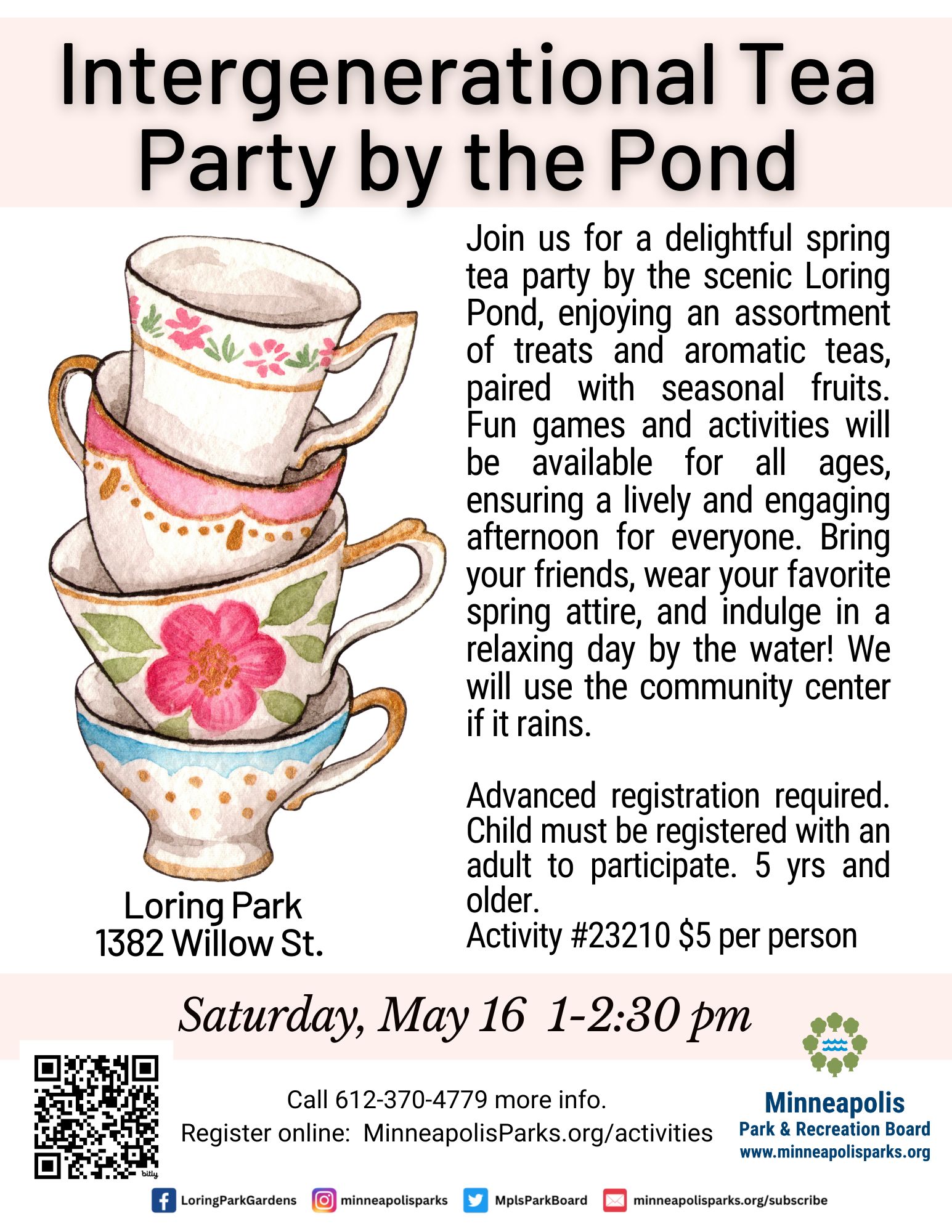 Intergenerational Tea Party by the Pond