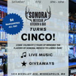 Sonora Mexican Kitchen & Bar Turns Cinco